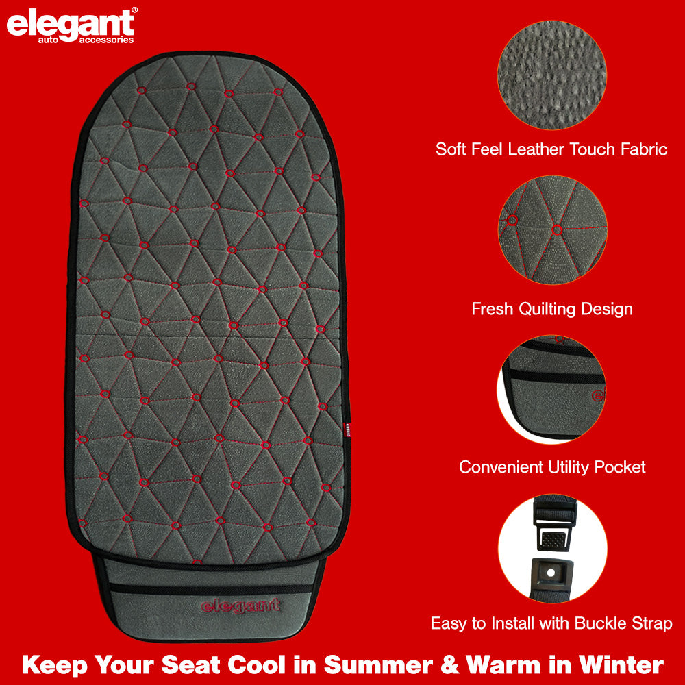 Space CoolPad Full Car Seat Cushion Grey-Red (For Driver)