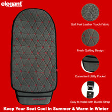 Space CoolPad Full Car Seat Cushion Grey-Red (For Driver)